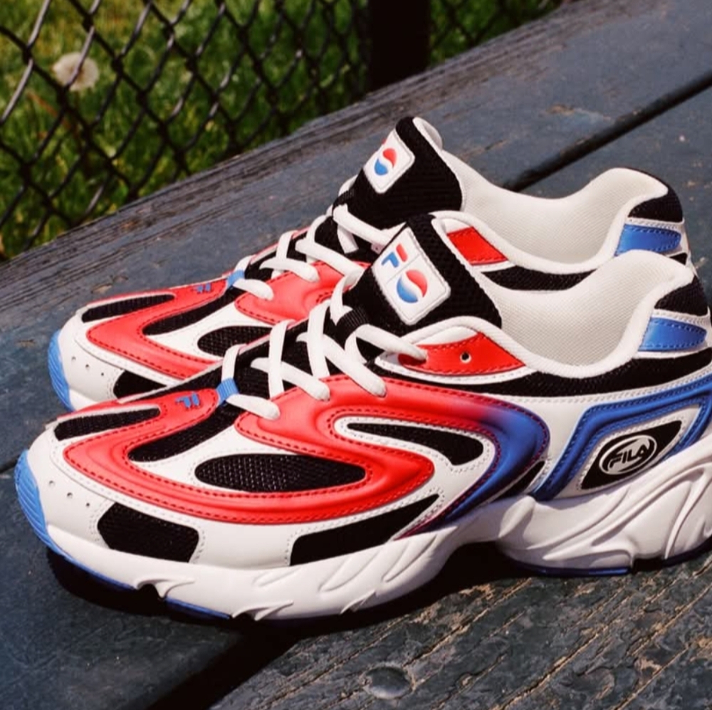 Limited Edition Fila x Pepsi Collab 90s Style Sneakers